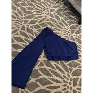 Royal Blue One Shoulder The Rockn Ray Cropped Blouse